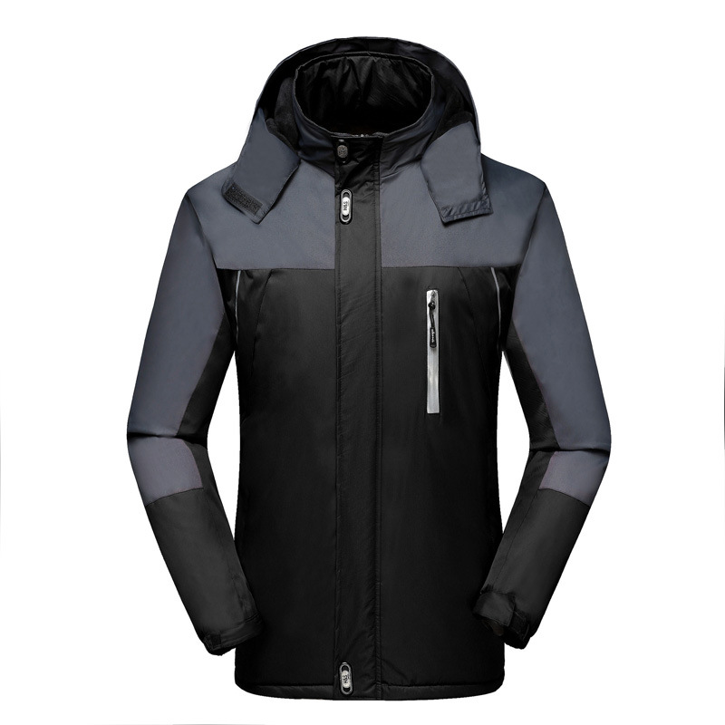 Reflective Strip Outdoor Jacket Jacket Windproof Waterproof And Velvet Warm Work Clothes