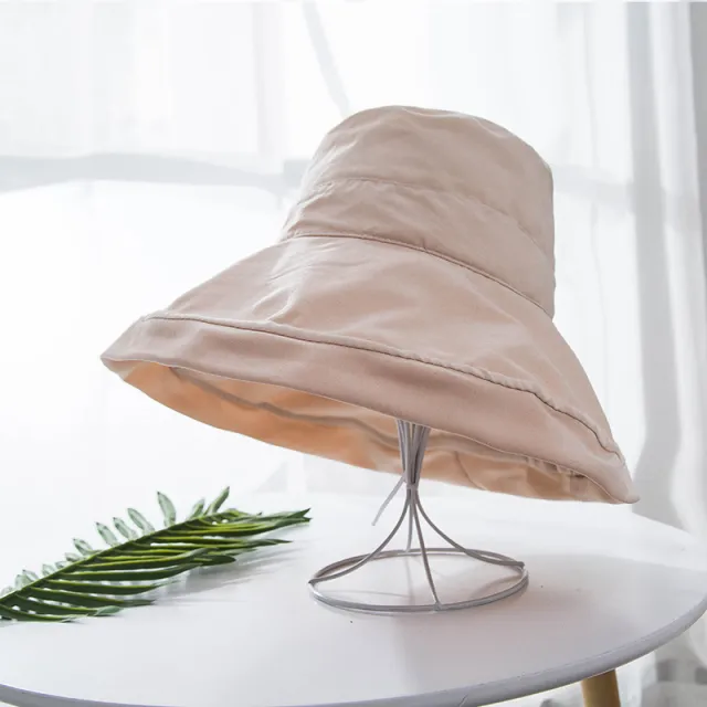 Literary And Artistic Summer Outing With Big edge Sun Hat Covering Face And Sun Protection Hat Beige - Shop at LoveMi
