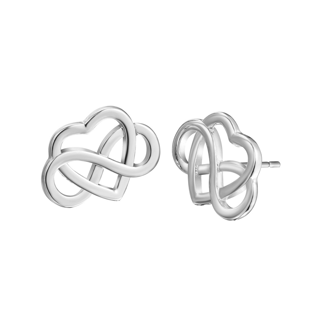 Infinite Love Alloy Earrings Foreign Trade Ear Accessories