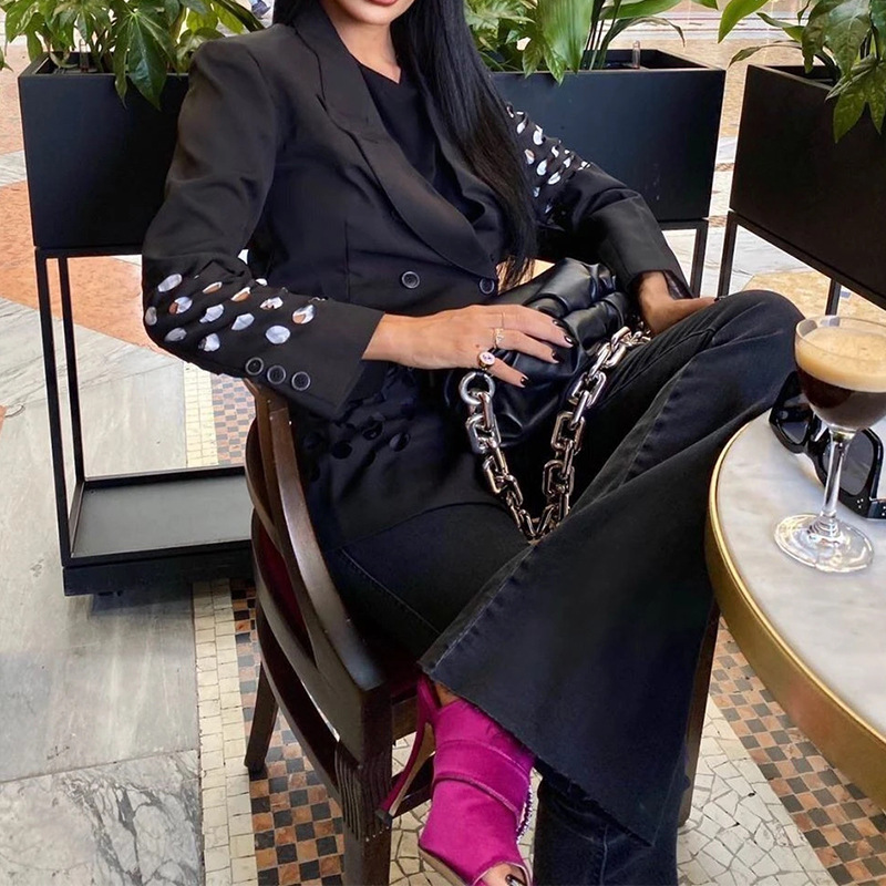 Autumn New Hollow Suit Jacket Women'S Jacket Small Suit