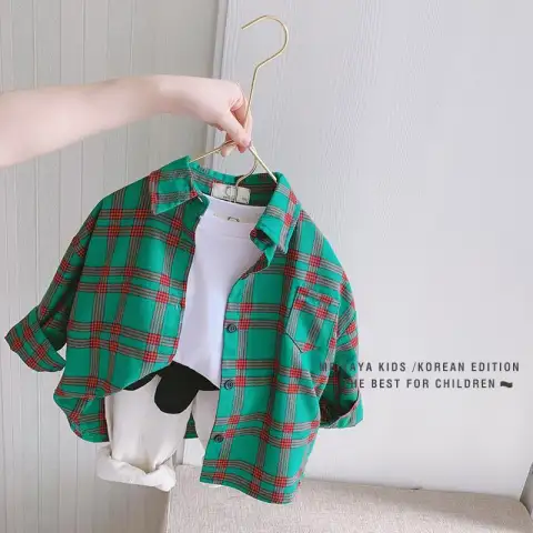 Children's Plaid Shirts in Baby for Men and Women