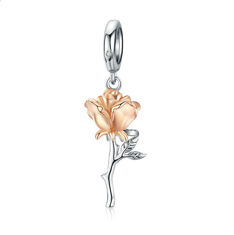 Original S925 Silver Rose Pendant For Valentine'S Day
