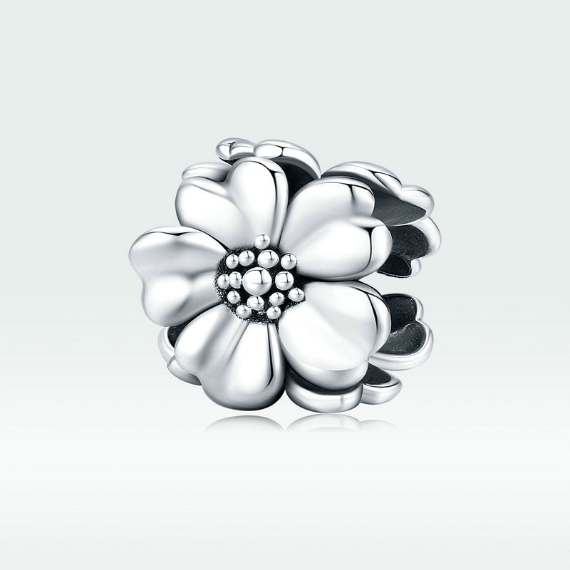 Sterling Silver Beaded Flowers Handmade Bracelet Beaded Fashion Jewelry Accessories s925 Silver Beads