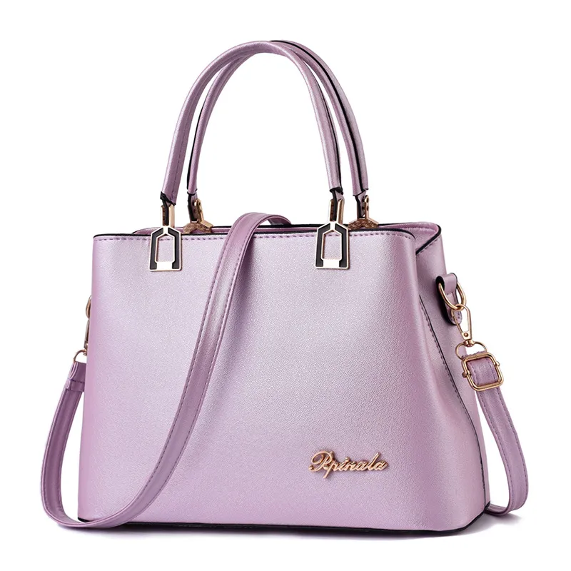 Leather Handbag Female Luxury Pu Female Bags - Pink