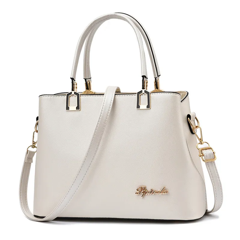 Leather Handbag Female Luxury Pu Female Bags - White