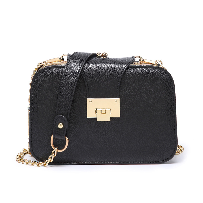 Women'S Bag Single Shoulder Diagonal Women'S Bag Chain Small Square Bag Black - Shop at LoveMi