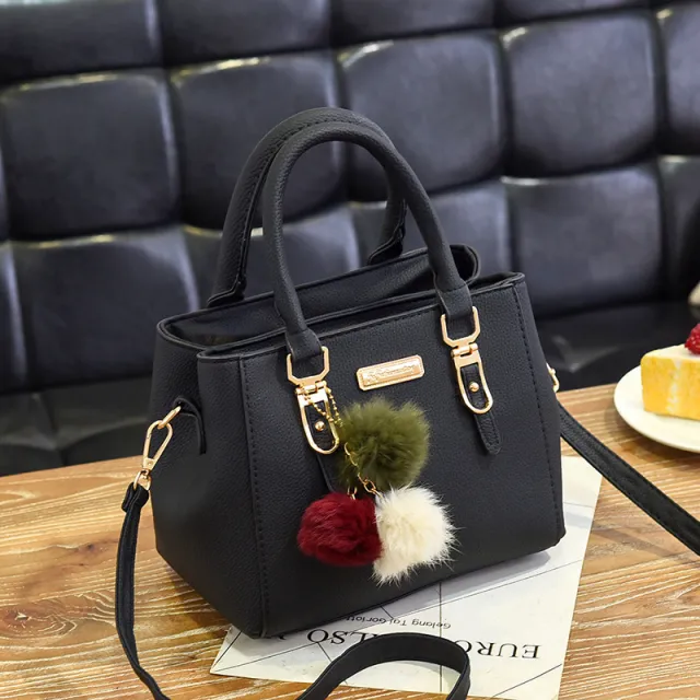 Taizhou Pu Leather Handbag Female Bag New Style One Shoulder Diagonal Bag Fashion All Match Large Capacity Foreign Trade Bag Black - Shop at LoveMi