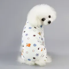 Pet Four-Legged Cotton Home Clothes Dog Pyjamas Casual Cartoon Fruit Pattern - Football - View 1