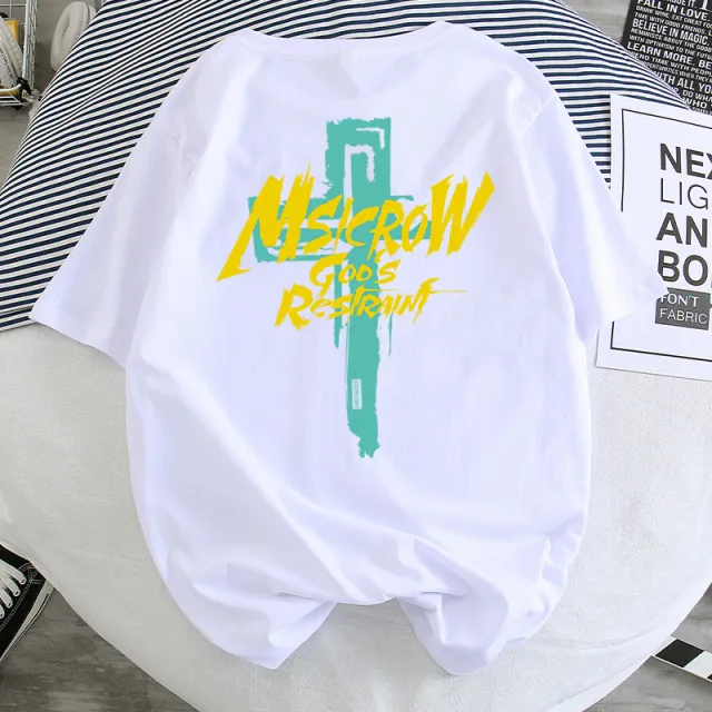 Hip Hop Short Sleeved Men'S T Shirt Style Loose Five Point Sleeve Half Sleeve Men And Women Couples K - Shop at LoveMi