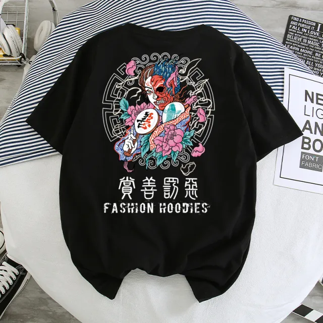 Hip Hop Short Sleeved Men'S T Shirt Style Loose Five Point Sleeve Half Sleeve Men And Women Couples B - Shop at LoveMi