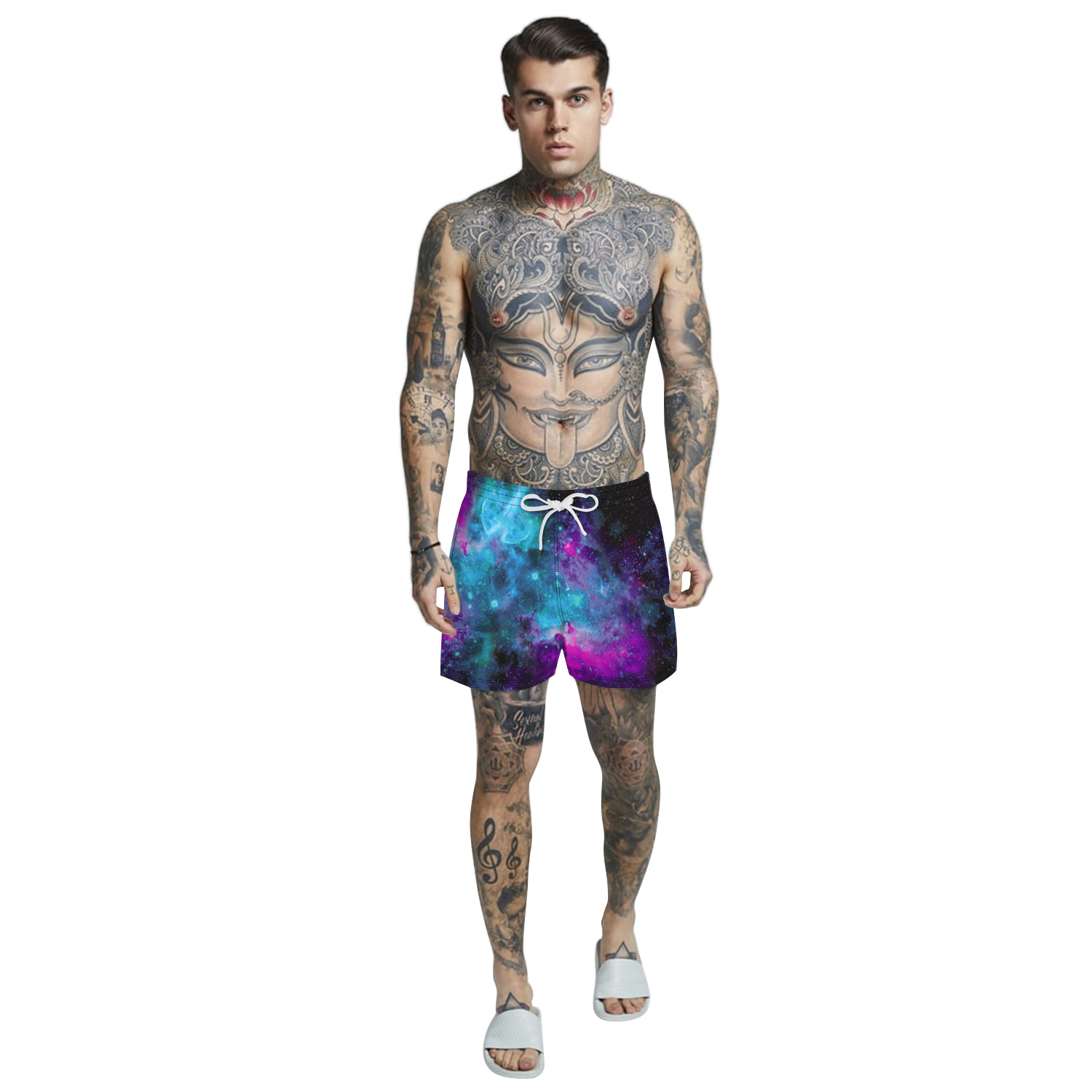 Pineapple Digital Print Men's Beach Shorts