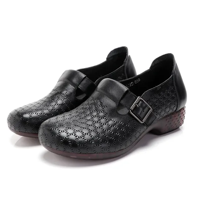 New Style Beef Tendon Sole Retro Ethnic Style Leather Casual Soft Sole Women'S Leather Shoes Black - Shop at LoveMi