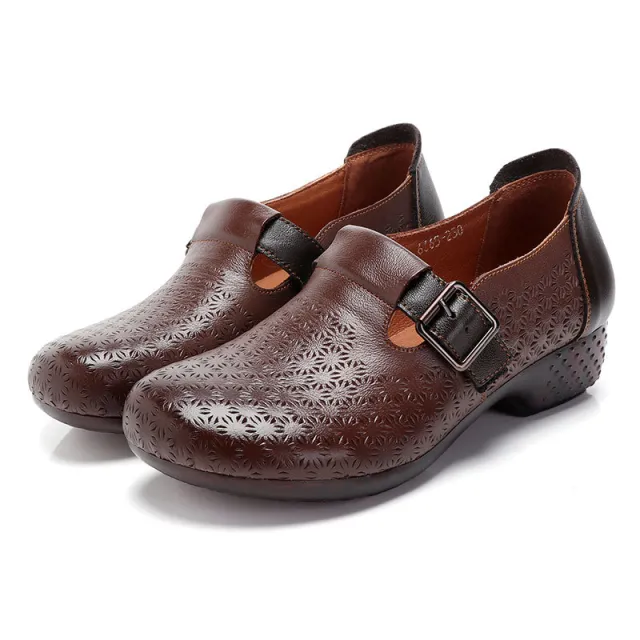 New Style Beef Tendon Sole Retro Ethnic Style Leather Casual Soft Sole Women'S Leather Shoes Brown - Shop at LoveMi