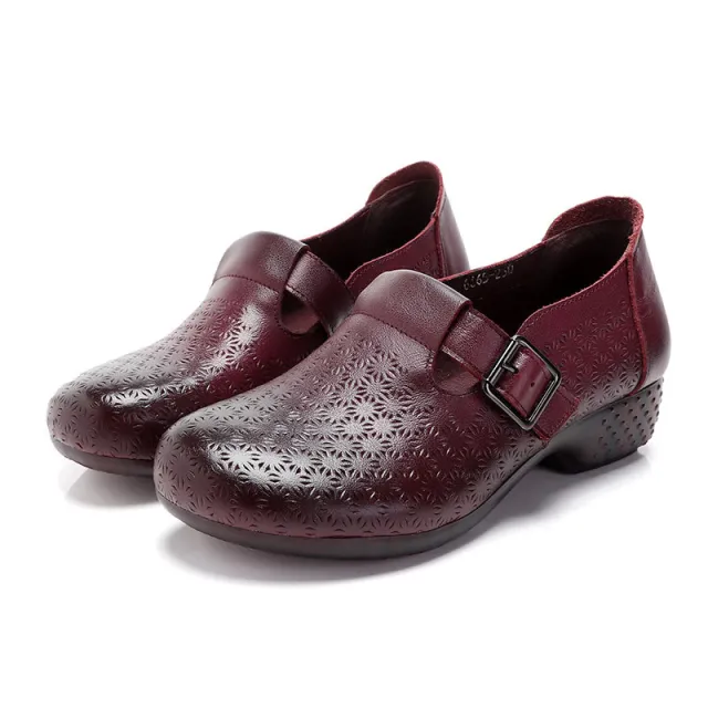 New Style Beef Tendon Sole Retro Ethnic Style Leather Casual Soft Sole Women'S Leather Shoes Purple - Shop at LoveMi