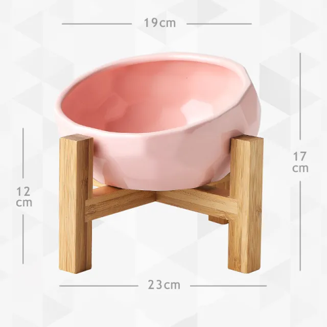 Yuanmiao Cat Bowl Ceramic Cat Food Bowl Protect Cervical Spine Cat Double Bowl Dog Water Bowl Food Bowl Dog Bowl Pet Bowl - Shop at LoveMi