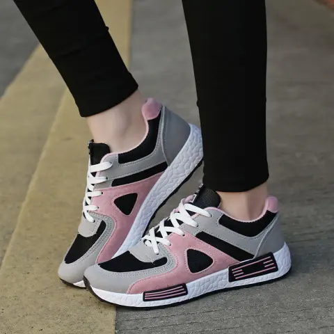 Sports Shoes Women Casual Forrest Students Breathable Board Thick
