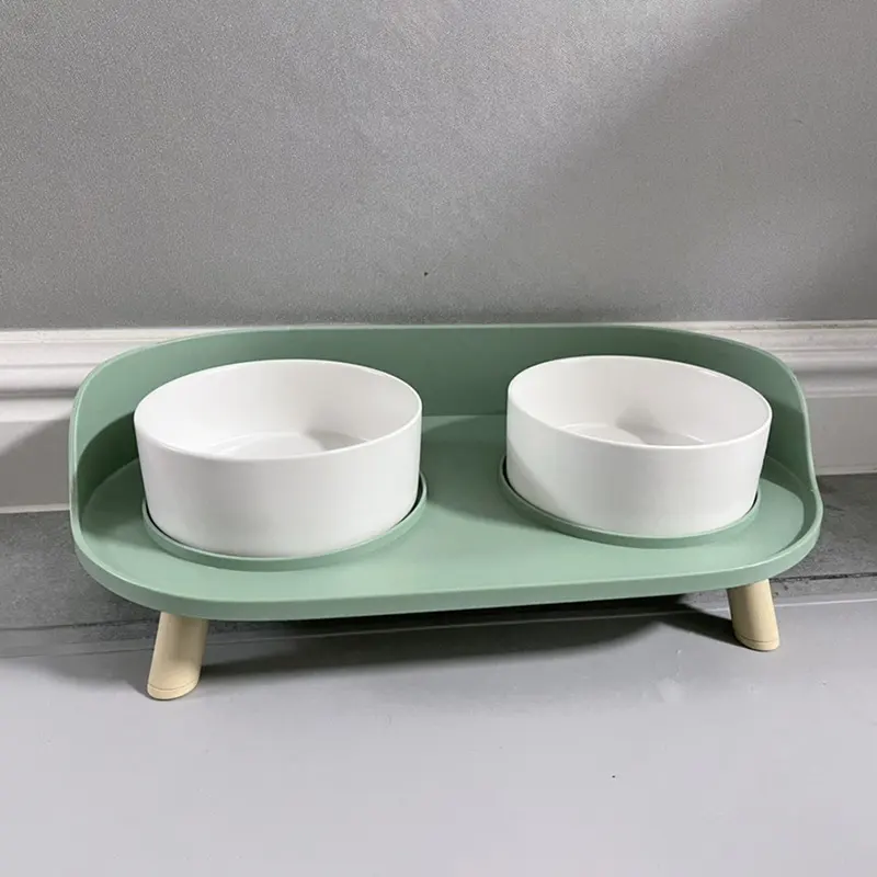Ceramic Cat Bowl Protect Cervical Vertebra Double Food Cat