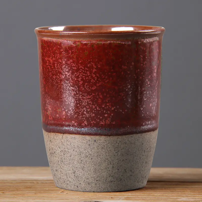 Japanese Creative Ceramic Mug Kiln Turned Beach Cup Retro Office Water Cup Drinking Cup Milk Coffee Cup