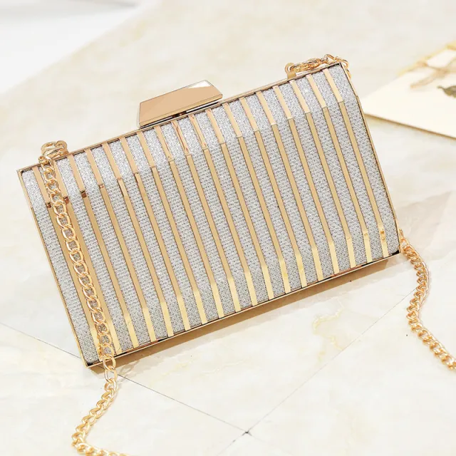 Women'S Bag New Metal Hollow Out Hand Bag Korean Versatile Fashion Messenger Bag Silver - Shop at LoveMi