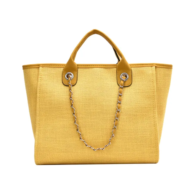Fashion Small Fragrance Bag Chain Bag New Single Shoulder Handbag Yellow - Shop at LoveMi