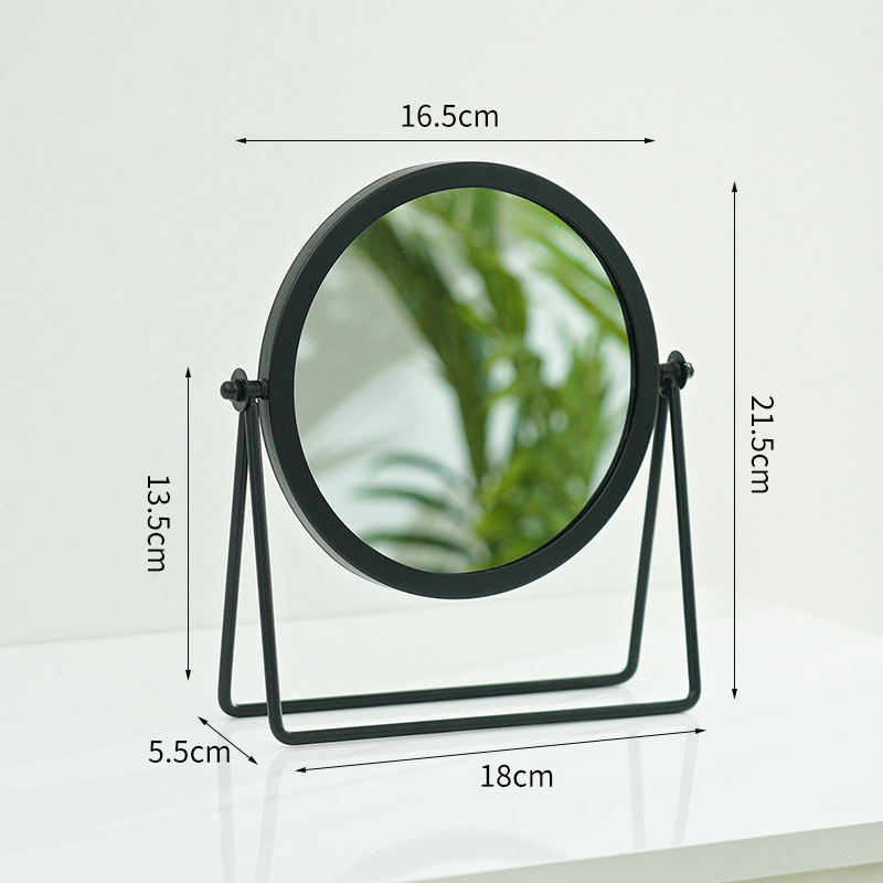 Wholesale Retro European Metal Gold Home Desktop Square Round Mirror For Women Makeup