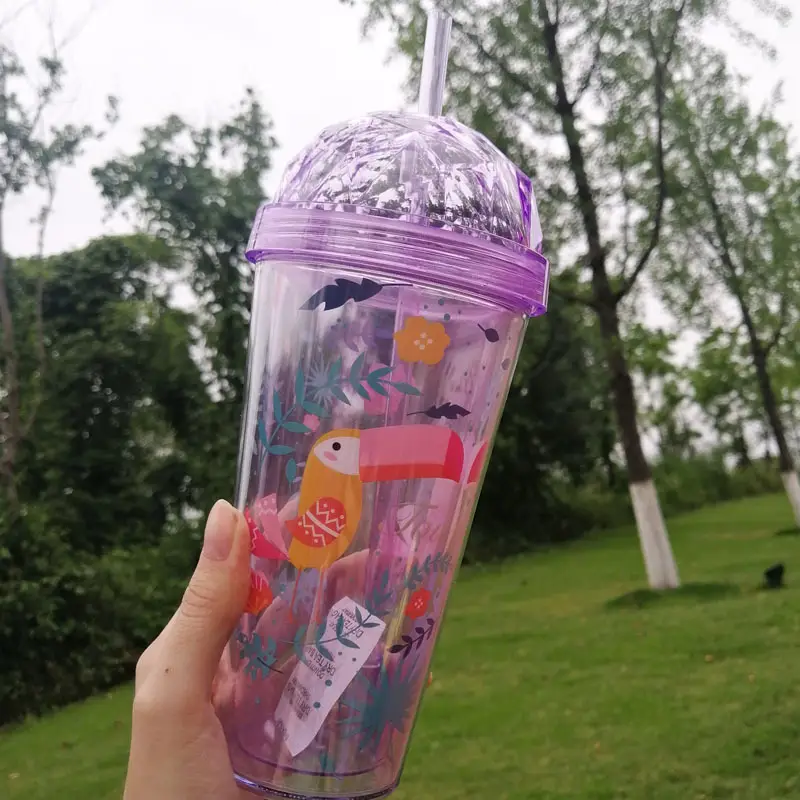 Alpaca Handy Cup Gift Water Cup Customized Plastic Double-layer Cup
