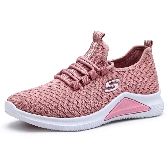 Women'S Flat Casual Sports Shoes Breathable Soft Sole Mother'S Shoes Women'S Single Shoes Pink - Shop at LoveMi