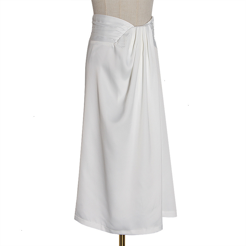 Title 3, Damen Midirock Einfarbig Herbst High Waist Schl...