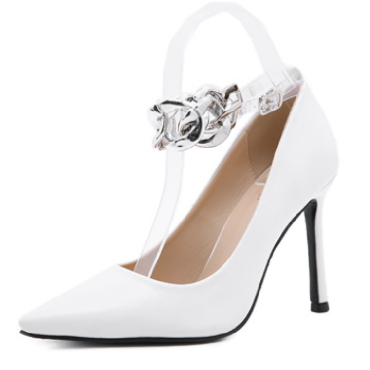 Fashion Pointed-Toe Chain Decorative Stiletto Shoes