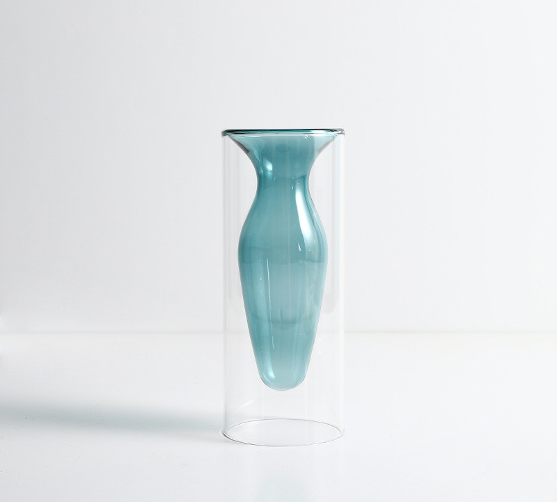 Home Decoration Accessories Nordic Ins Colourful Glass Transparent Vase Living R - Picture 9 of 12