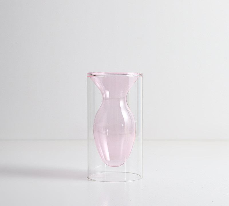 Home Decoration Accessories Nordic Ins Colourful Glass Transparent Vase Living R - Picture 10 of 12