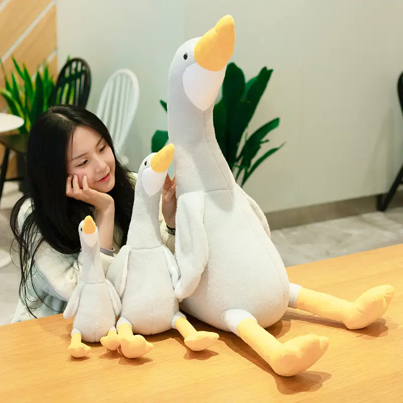 Ins Cute Duck Doll Cute Big White Duck Doll Doll Bay Window Bedroom Decoration
