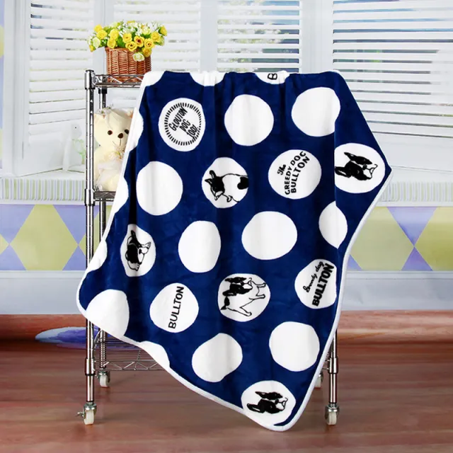 Pet Quilt Warm Blanket Coral Fleece Antifreeze Autumn And Winter Pets Blue Bullfight - Shop at LoveMi