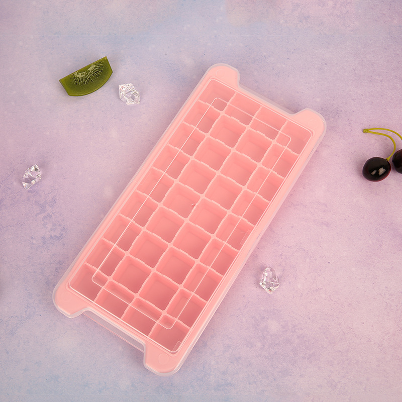 Title 2, Household Silicone Square Ice Tray With Lid