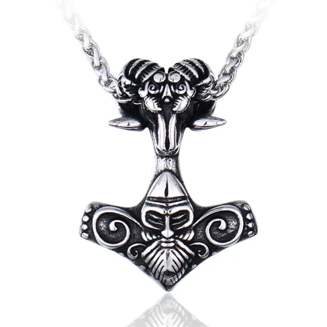 Personalized Sheep Head Titanium Steel Pendant Jewelry Pure Pendant - Shop at LoveMi
