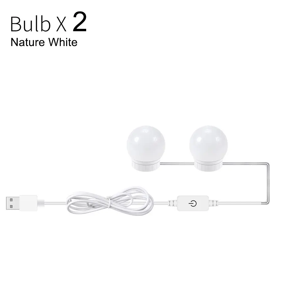 Makeup Mirror Bulb Usb Three-Color Touch Dimming