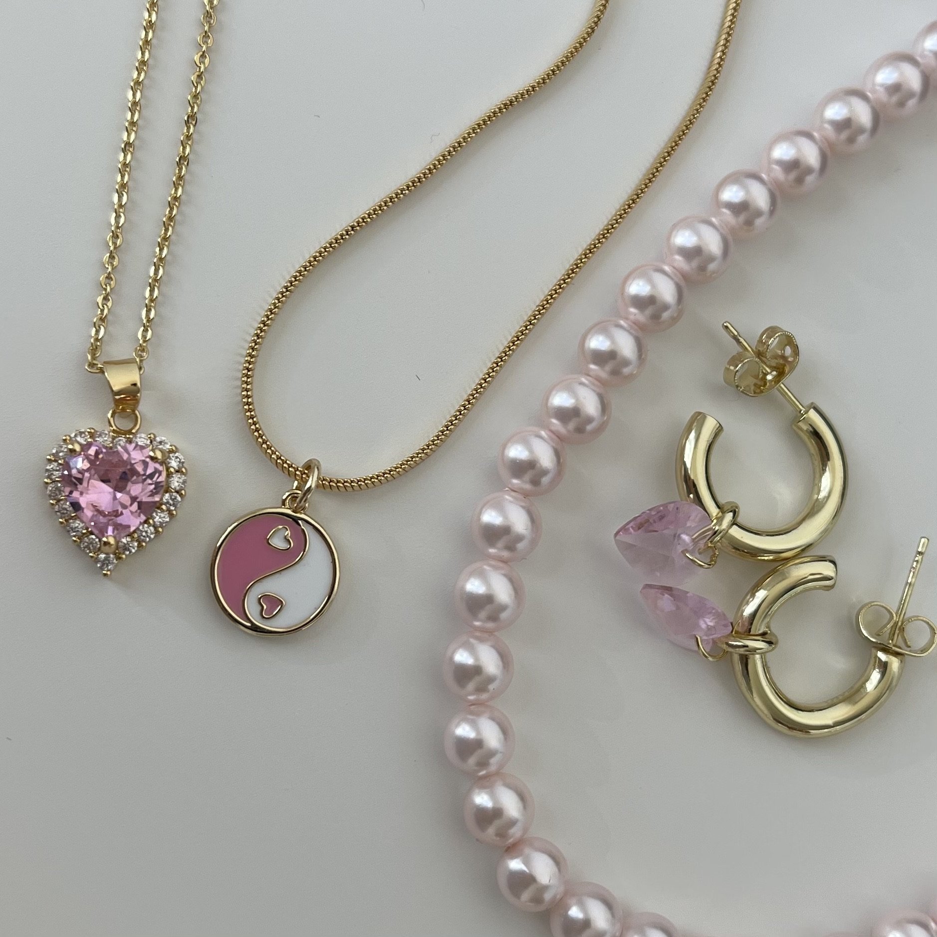 Elements Balance Pattern Necklace Clavicle Chain Gold Silver