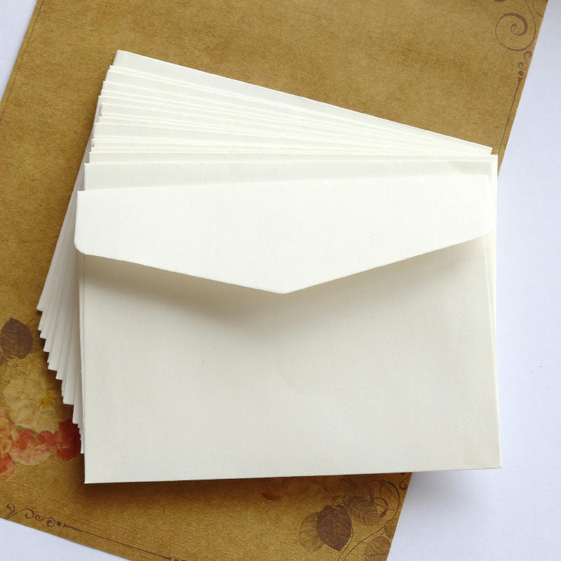 Title 1, Simple Ivory White Envelope Greeting Card Stora...