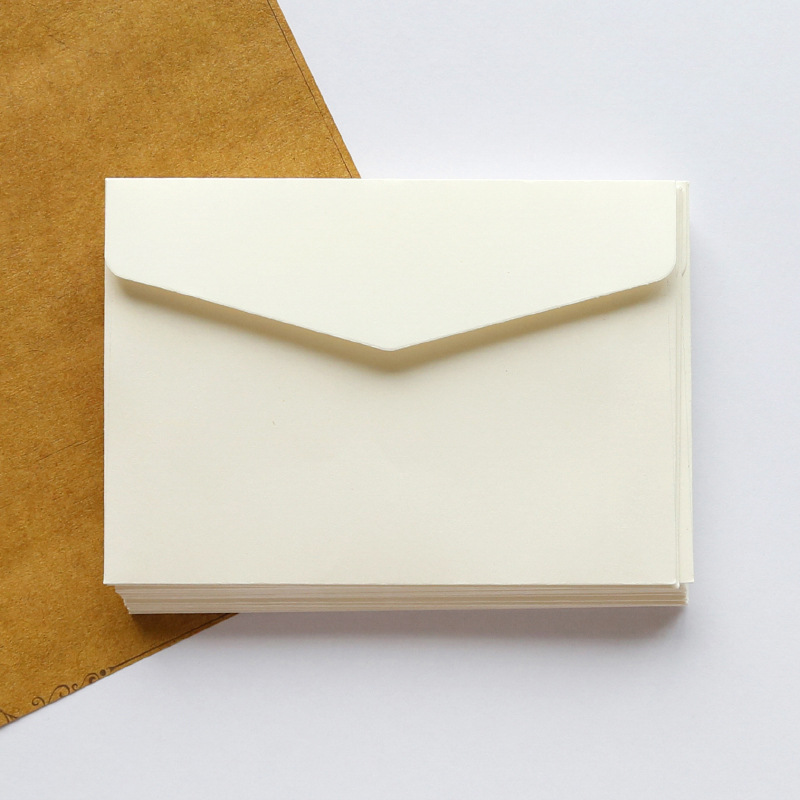 Title 5, Simple Ivory White Envelope Greeting Card Stora...