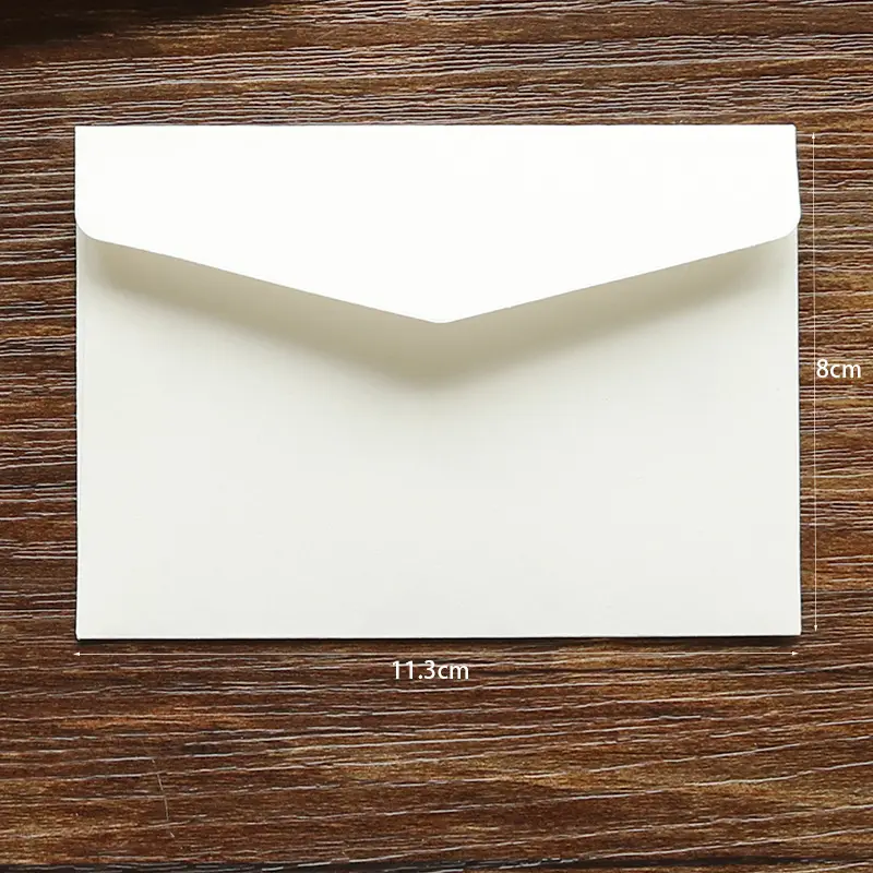 Simple Ivory White Envelope Greeting Card Storage