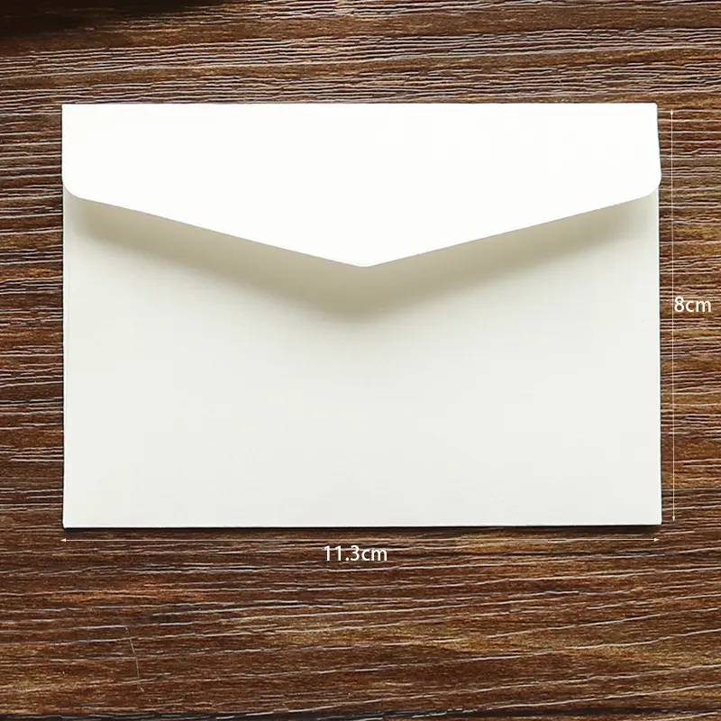 Simple Ivory White Envelope Greeting Card Storage Bag Mini