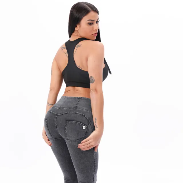 Jeans Sports Leggings Women'S High Waist Hip Body Pants Summer Dance Yoga Fitness Pants Gray - Shop at LoveMi