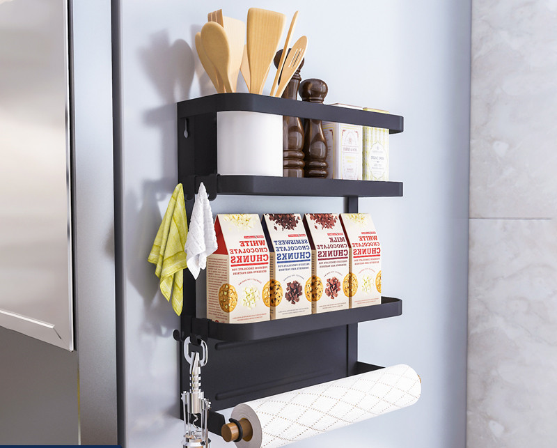 Small refrigerator rack black