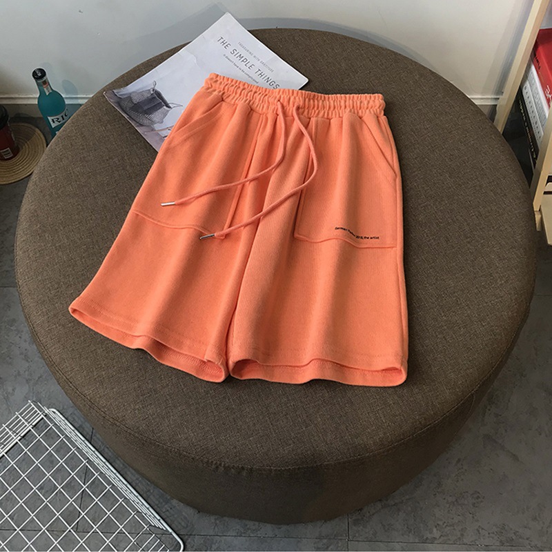 New Loose Large Size Casual Men's And Women's Student Five-point Pants
