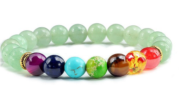 Beaded Bracelet Elastic Diamond Ring Bracelet AliExpress Energy Yoga Seven Chakras