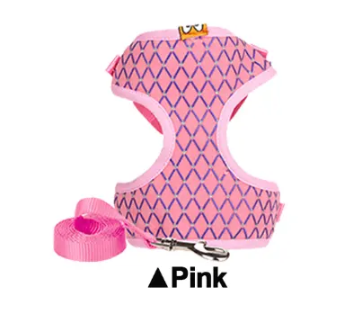 Rhinestone Cat Harness and Leash Set Breathable Mesh Small