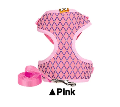 Rhinestone Cat Harness And Leash Set Breathable Mesh Small Pet Vest Harnesses Outdoor Walking Leads For Cats Puppy Dogs Pink - Shop at LoveMi