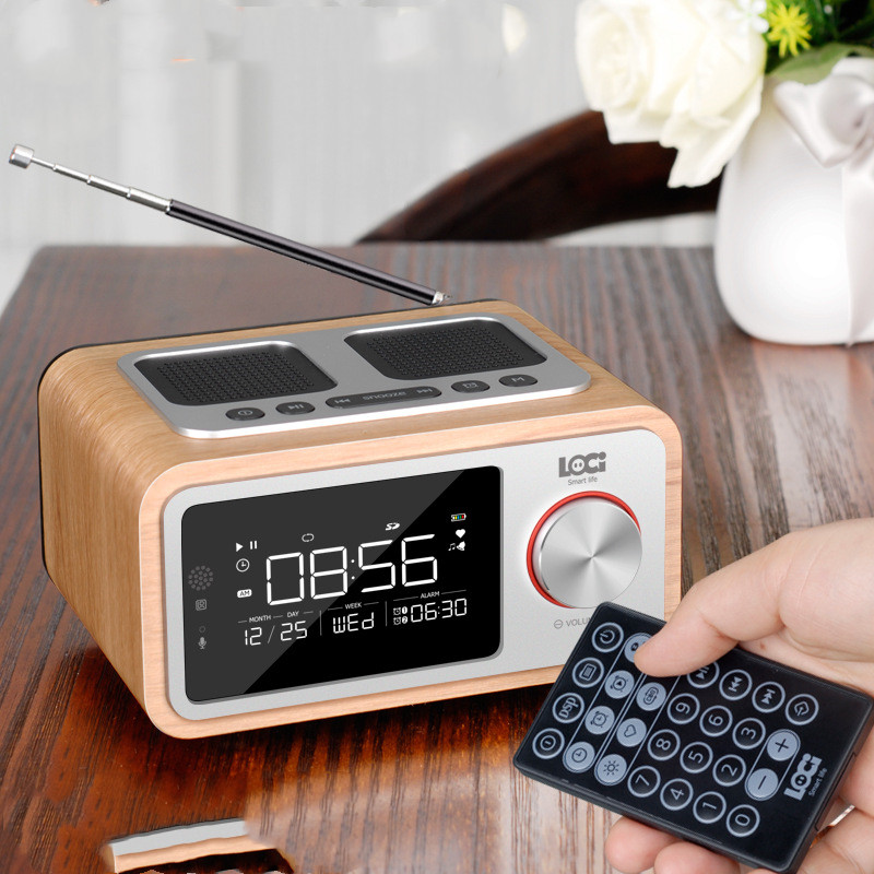 Bluetooth Speaker Alarm Clock Radio Mobile Phone Clock Small Stereo - Image 2