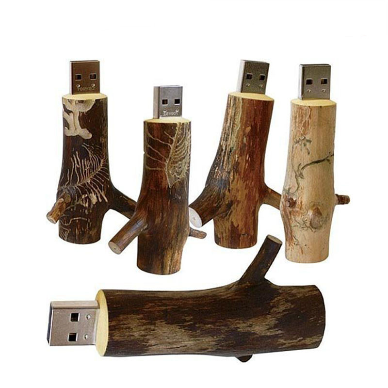 Jaster - Usb Stick 4Gb, 8Gb, 16Gb, 32Gb, 64Gb, Natural Wood Model, Tree Branch, Novelty — foto 5