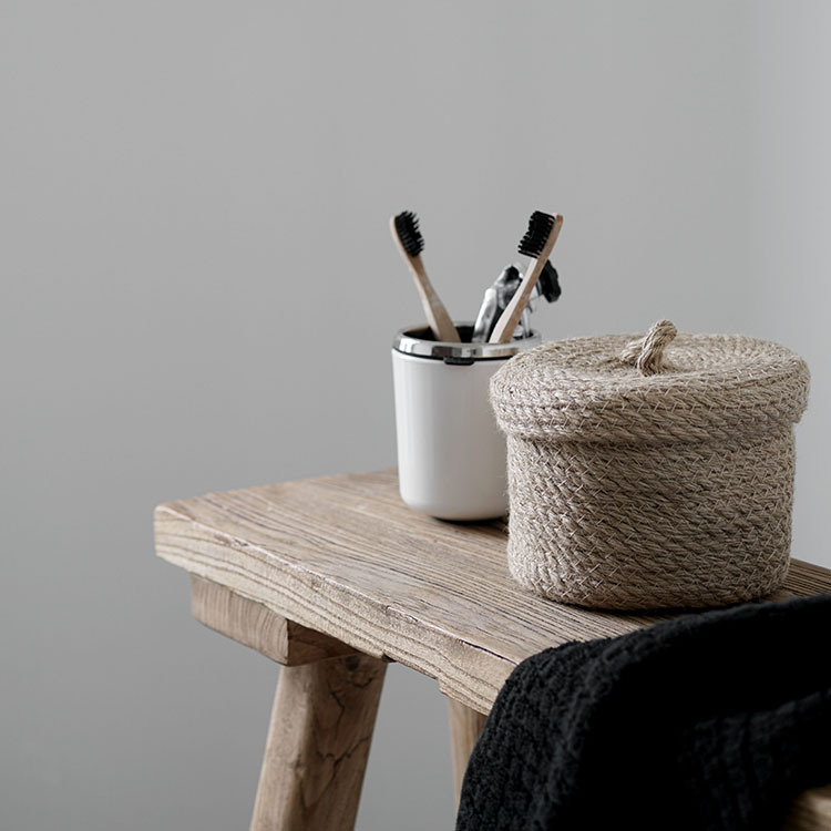 Woven storage artifact model room props jute storage basket